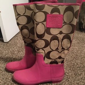 Coach Rainboots, size 8
